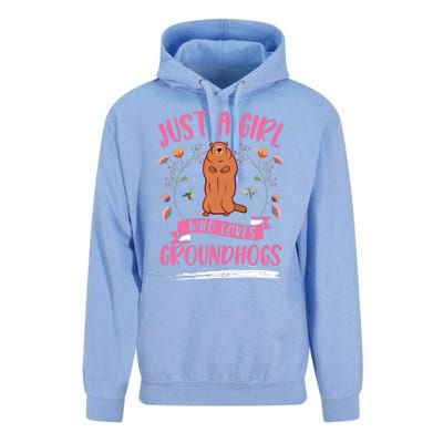 Groundhog Girl Marmot Woodchuck Unisex Surf Hoodie