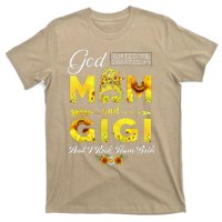 God Gifted Me Two Titles Mom And Gigi Sunflower Mother's Day T-Shirt