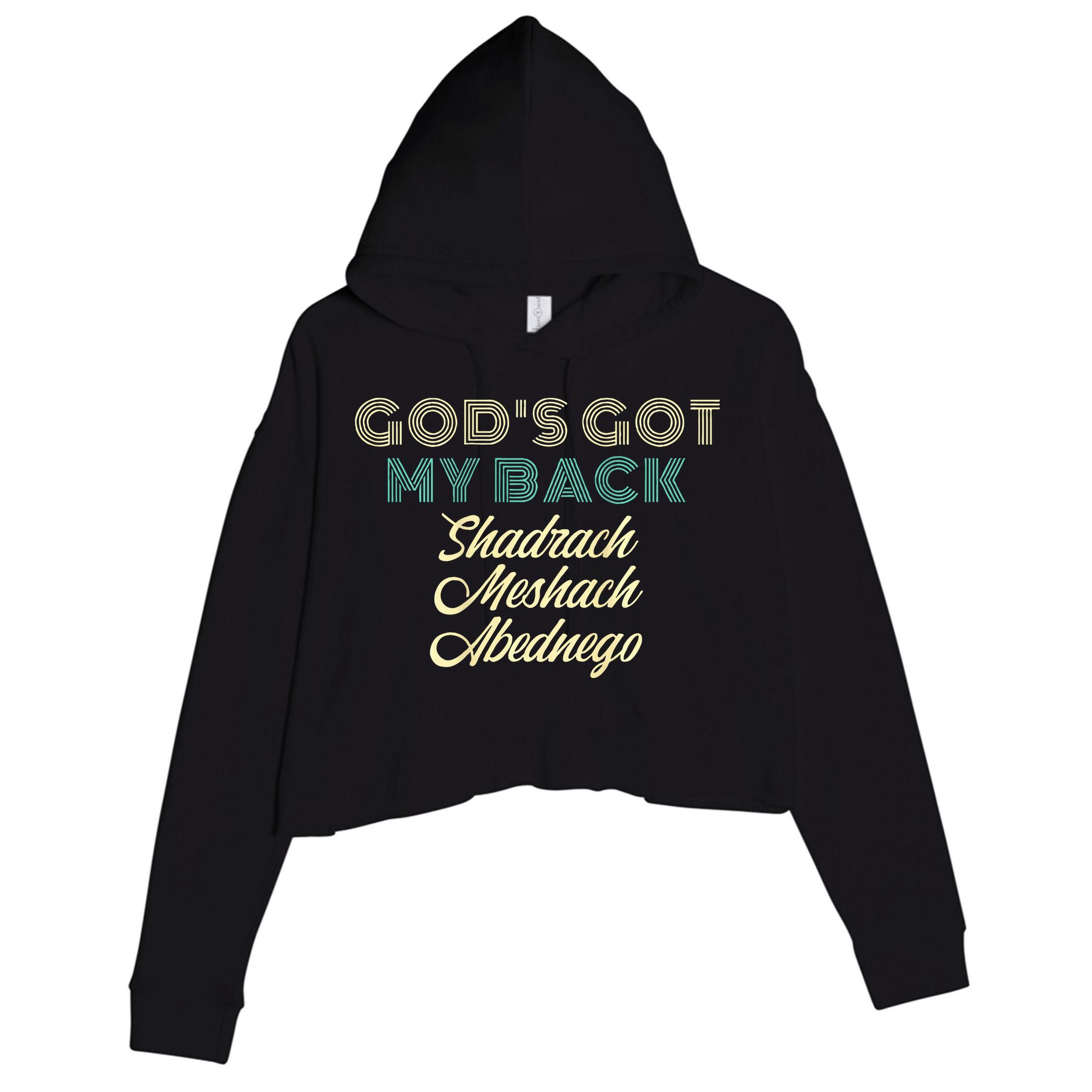 GodS Got My Back Crop Fleece Hoodie