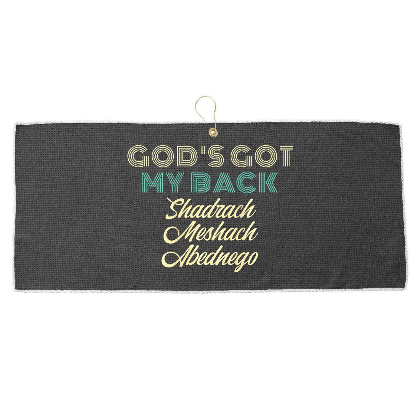 GodS Got My Back Large Microfiber Waffle Golf Towel