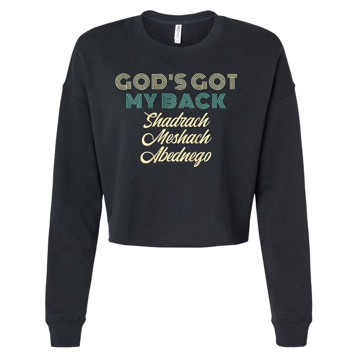 GodS Got My Back Cropped Pullover Crew