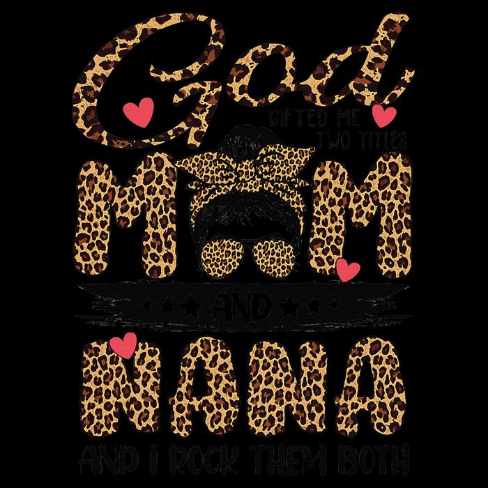 God Gifted Me Two Titles Mom And Nana Leopard Mother's Day Impact Tech Backpack