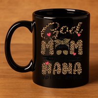 God Gifted Me Two Titles Mom And Nana Leopard Mother's Day 11oz C Handle Ceramic Mug