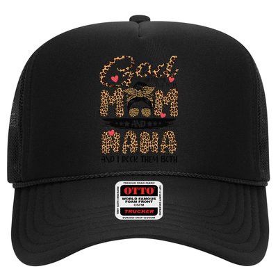 God Gifted Me Two Titles Mom And Nana Leopard Mother's Day Trucker Hat