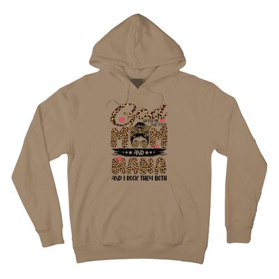 God Gifted Me Two Titles Mom And Nana Leopard Mother's Day Hoodie