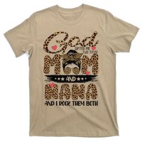 God Gifted Me Two Titles Mom And Nana Leopard Mother's Day T-Shirt