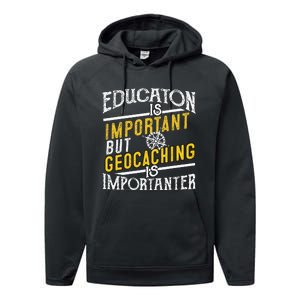 Geocache Gifts Men Cache Caching And Women Geocaching Performance Fleece Hoodie