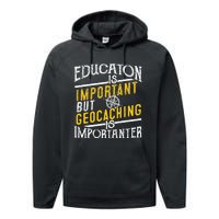 Geocache Gifts Men Cache Caching And Women Geocaching Performance Fleece Hoodie