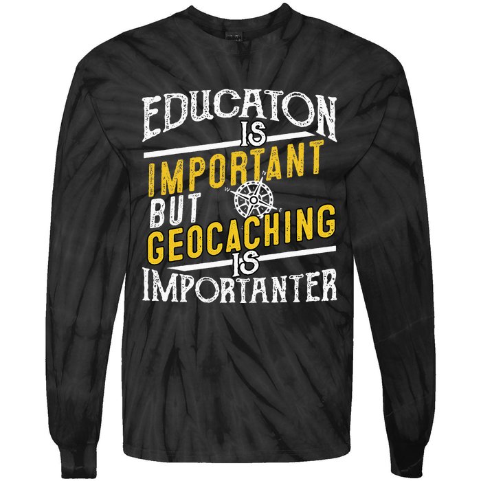 Geocache Gifts Men Cache Caching And Women Geocaching Tie-Dye Long Sleeve Shirt