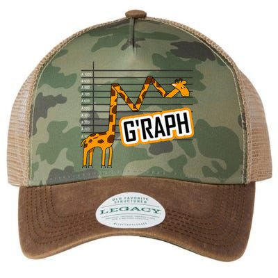 GRaph Giraffe Mathematician Funny Animal Pun Legacy Tie Dye Trucker Hat