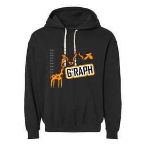 GRaph Giraffe Mathematician Funny Animal Pun Garment-Dyed Fleece Hoodie