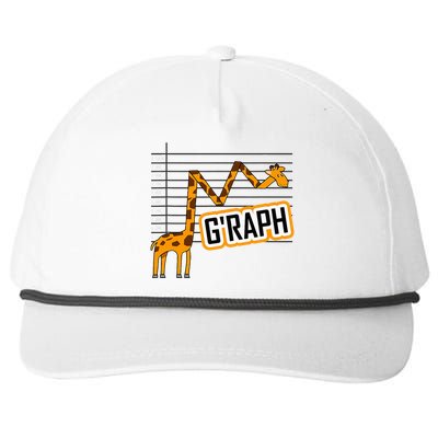 GRaph Giraffe Mathematician Funny Animal Pun Snapback Five-Panel Rope Hat