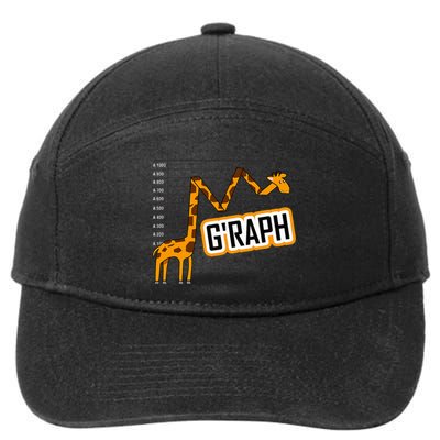 GRaph Giraffe Mathematician Funny Animal Pun 7-Panel Snapback Hat