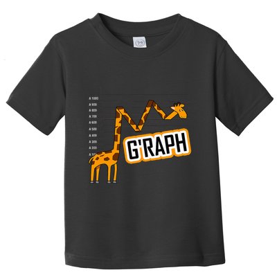 GRaph Giraffe Mathematician Funny Animal Pun Toddler T-Shirt