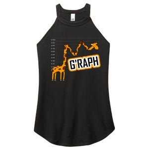 GRaph Giraffe Mathematician Funny Animal Pun Women’s Perfect Tri Rocker Tank