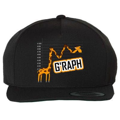 GRaph Giraffe Mathematician Funny Animal Pun Wool Snapback Cap