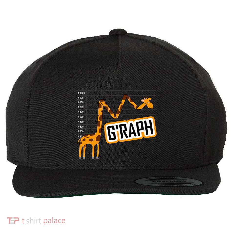 GRaph Giraffe Mathematician Funny Animal Pun Wool Snapback Cap