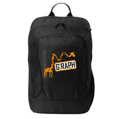 GRaph Giraffe Mathematician Funny Animal Pun City Backpack