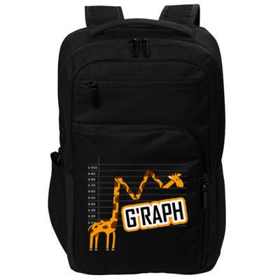 GRaph Giraffe Mathematician Funny Animal Pun Impact Tech Backpack