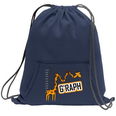 GRaph Giraffe Mathematician Funny Animal Pun Sweatshirt Cinch Pack Bag