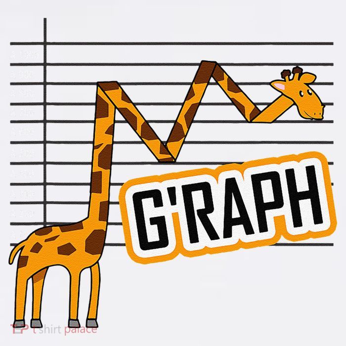 GRaph Giraffe Mathematician Funny Animal Pun Button
