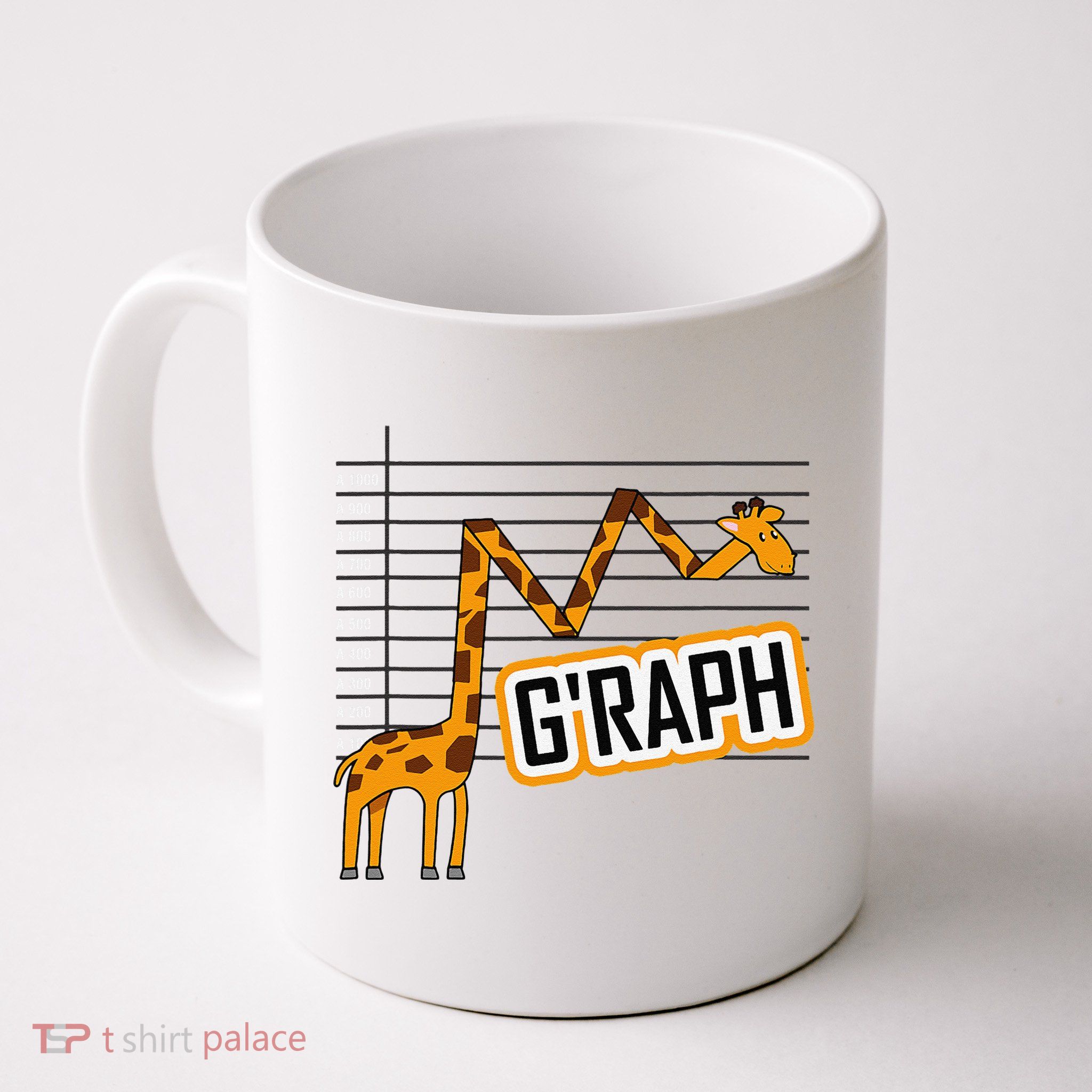GRaph Giraffe Mathematician Funny Animal Pun Coffee Mug