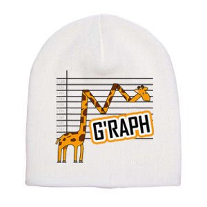 GRaph Giraffe Mathematician Funny Animal Pun Short Acrylic Beanie