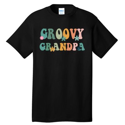 Groovy Grandpa Matching Family Baby Shower Tall T-Shirt