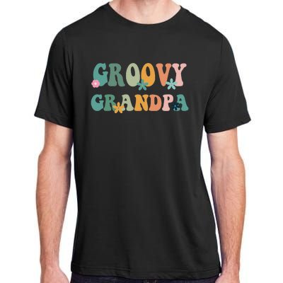 Groovy Grandpa Matching Family Baby Shower Adult ChromaSoft Performance T-Shirt