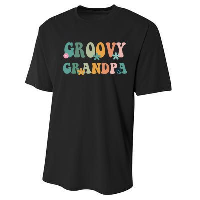 Groovy Grandpa Matching Family Baby Shower Performance Sprint T-Shirt