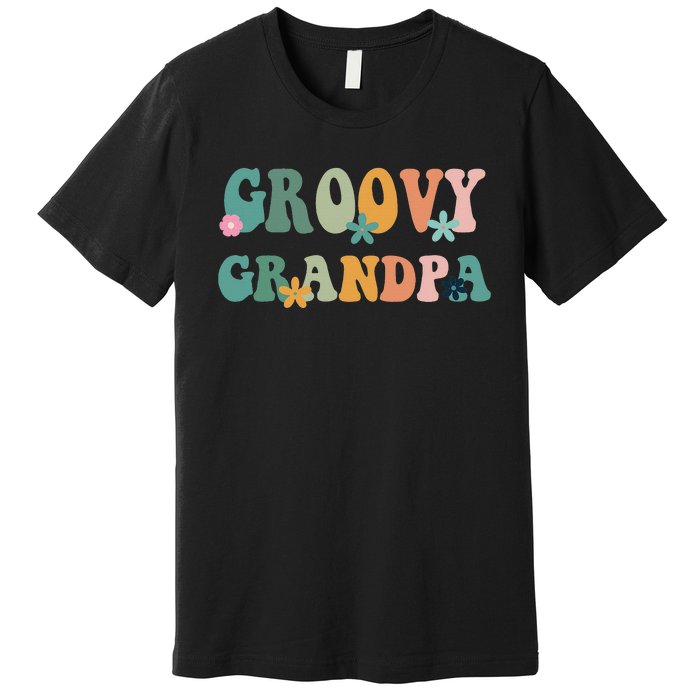 Groovy Grandpa Matching Family Baby Shower Premium T-Shirt