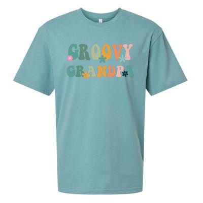 Groovy Grandpa Matching Family Baby Shower Sueded Cloud Jersey T-Shirt