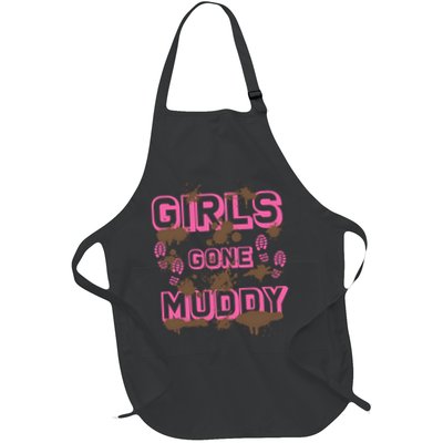 Girl Gone Muddy Funny Mud Run Racing For A Mudding Mudder Full-Length Apron With Pockets