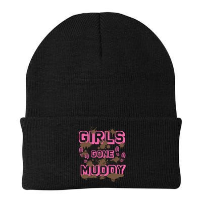 Girl Gone Muddy Funny Mud Run Racing For A Mudding Mudder Knit Cap Winter Beanie