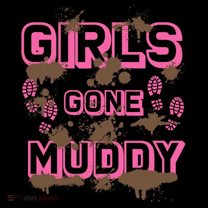 Girl Gone Muddy Funny Mud Run Racing For A Mudding Mudder Flat Bill Trucker Hat