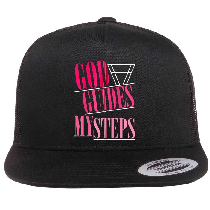 God Guides My Steps Flat Bill Trucker Hat