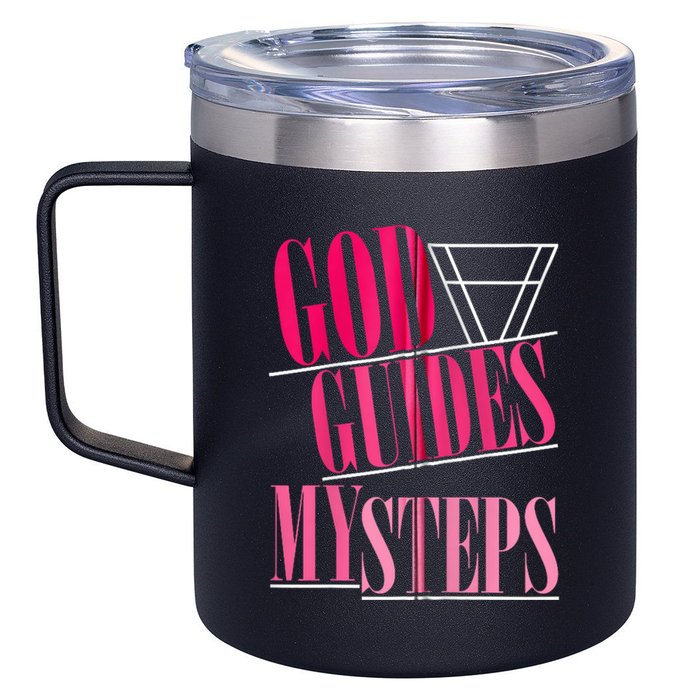 God Guides My Steps 12oz Stainless Steel Coffee Mug