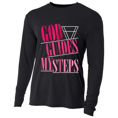God Guides My Steps Cooling Performance Long Sleeve Crew