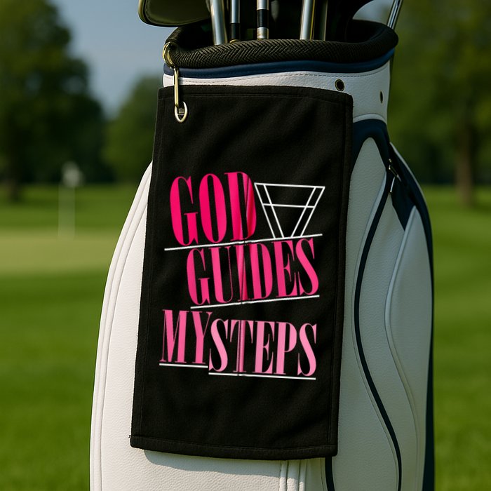 God Guides My Steps Golf Towel
