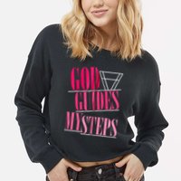 God Guides My Steps Cropped Pullover Crew