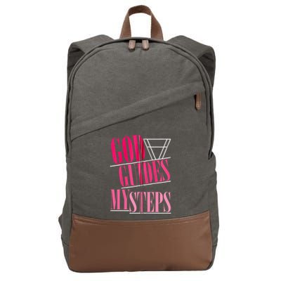 God Guides My Steps Cotton Canvas Backpack