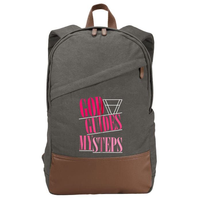 God Guides My Steps Cotton Canvas Backpack