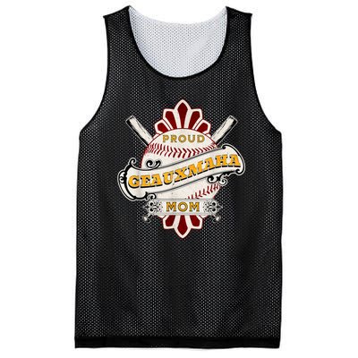 Geauxmaha Geaux Maha Proud Baseball Mom Sports Mesh Reversible Basketball Jersey Tank