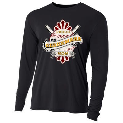 Geauxmaha Geaux Maha Proud Baseball Mom Sports Cooling Performance Long Sleeve Crew