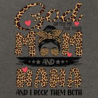 God Gifted Me Two Titles Mom And Nana Leopard Mother's Day Cotton Canvas Backpack