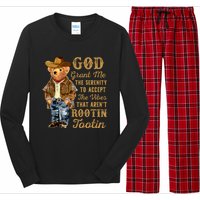 God Grant Me The Serenity To Accept The Vibes That Arent Rootin Tootin Long Sleeve Pajama Set