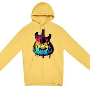 Guitar Graphic Music Lover Acoustic Guitar Player Musician Premium Pullover Hoodie