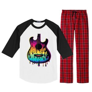 Guitar Graphic Music Lover Acoustic Guitar Player Musician Raglan Sleeve Pajama Set