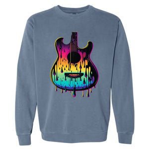 Guitar Graphic Music Lover Acoustic Guitar Player Musician Garment-Dyed Sweatshirt