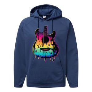 Guitar Graphic Music Lover Acoustic Guitar Player Musician Performance Fleece Hoodie